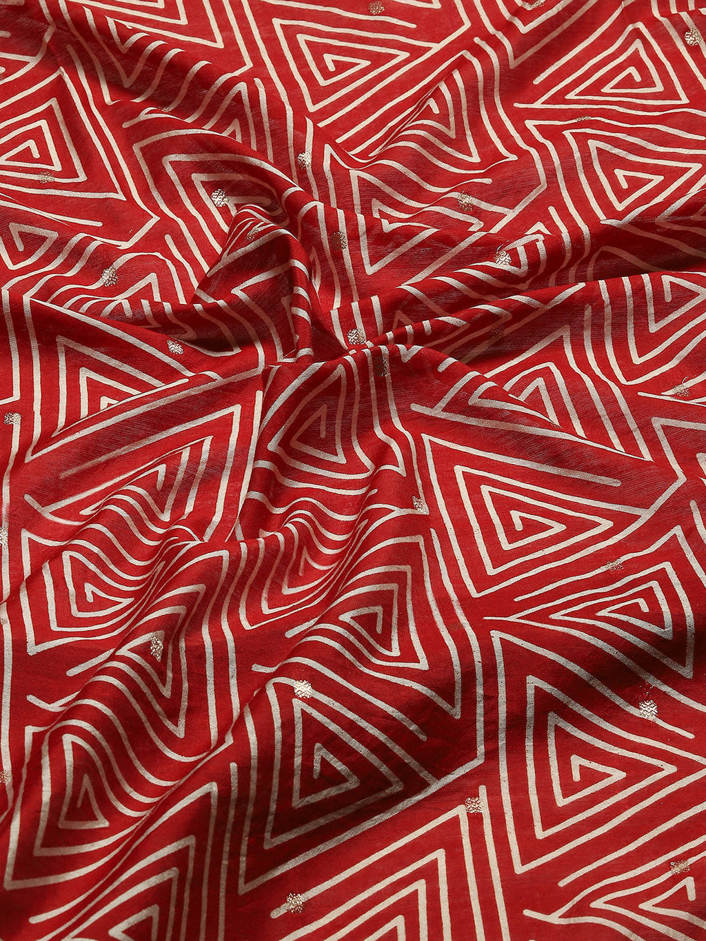 Geometric Printed Handloom Woven Saree