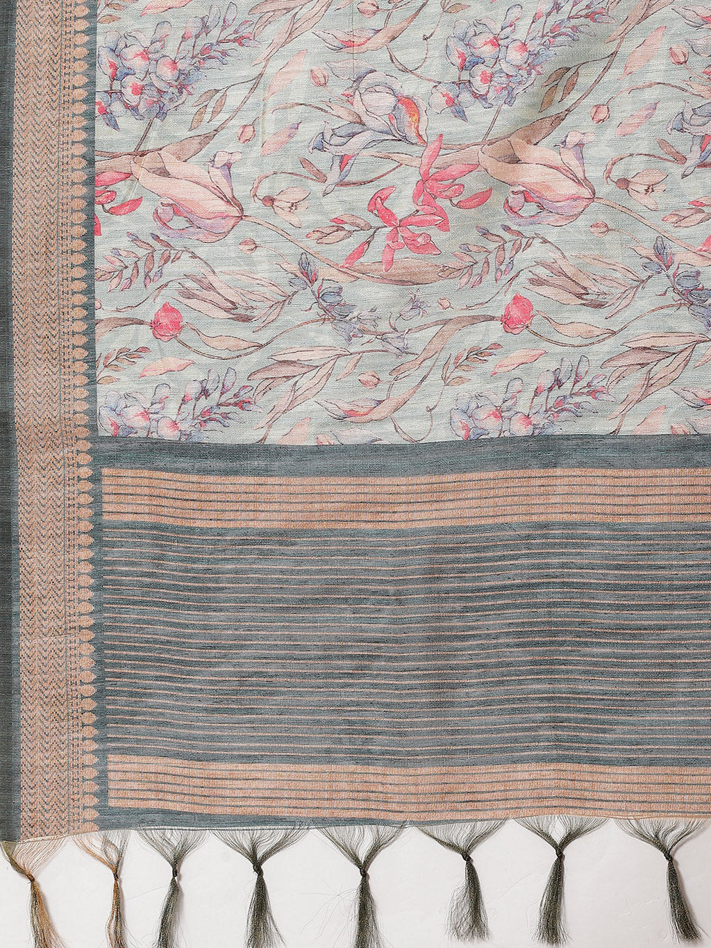 Neck Embroidered & Printed Chanderi Unstitched Suit Piece With Dupatta