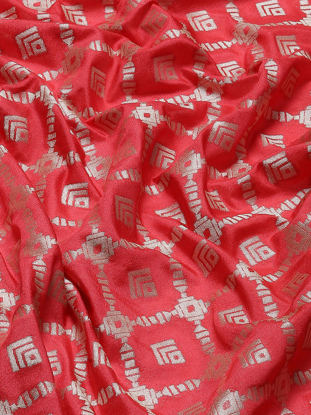 Zari Jaal Crepe Plain Saree