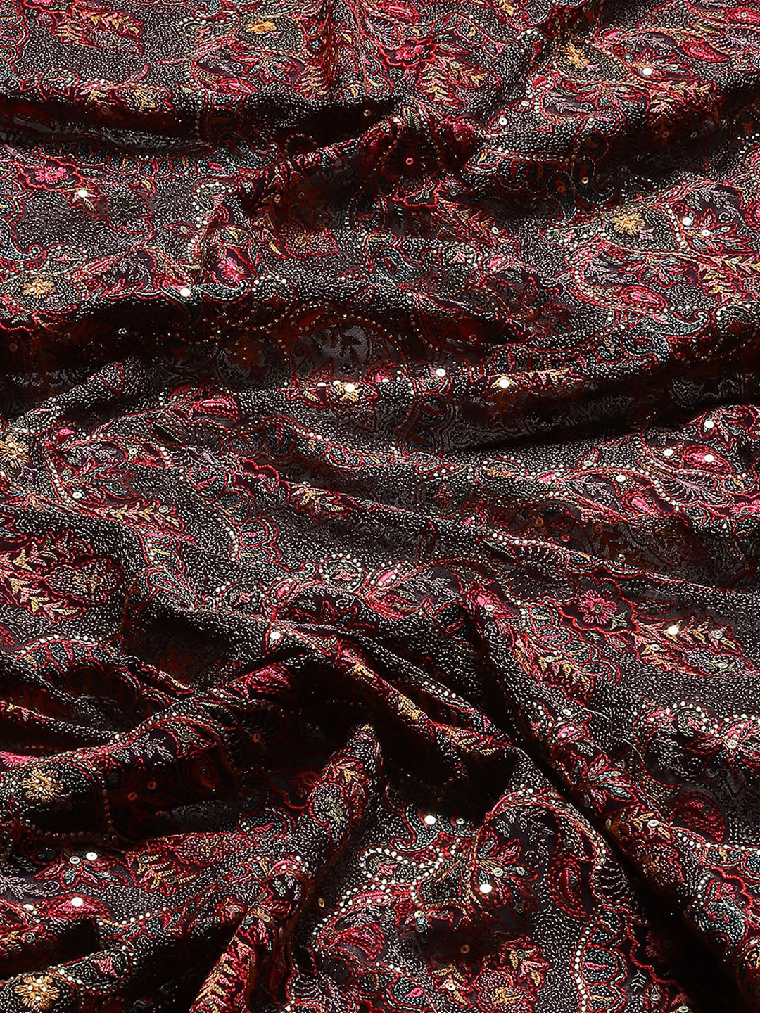 Resham Jaal Embroidery Georgette Saree
