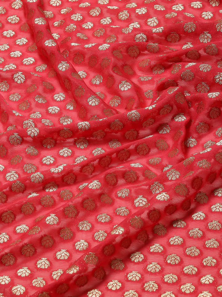 Zari Booti Georgette Plain saree
