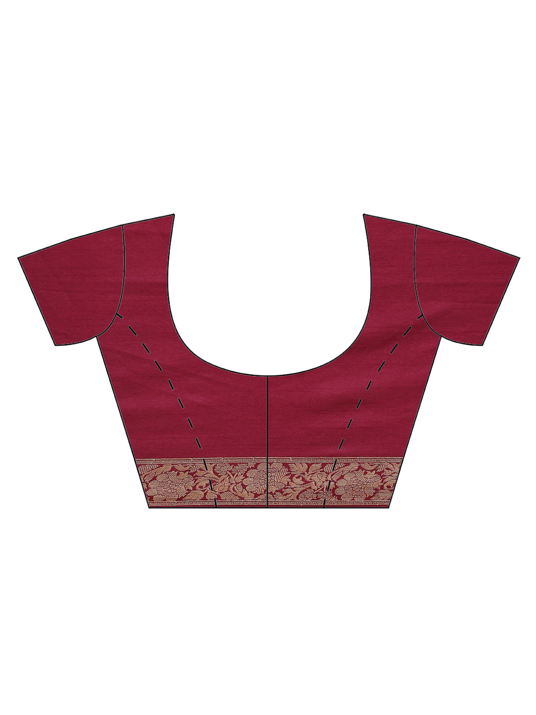 Brocade Zari Booti Art Handloom Woven Saree