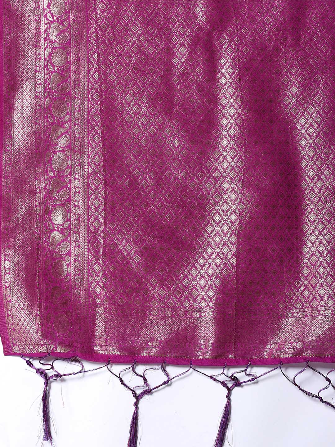 Zaari Jaal Woven Crepe Saree