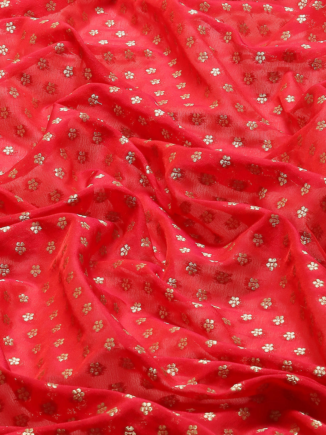 Zari Border Booti Woven Banarsi Saree