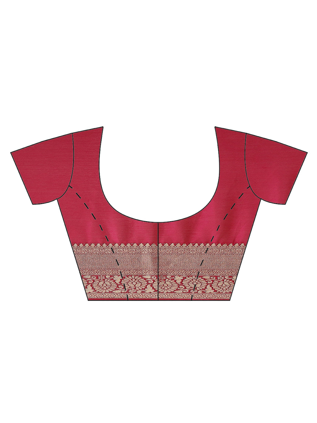 Zari Booti Chiffon Plain Saree