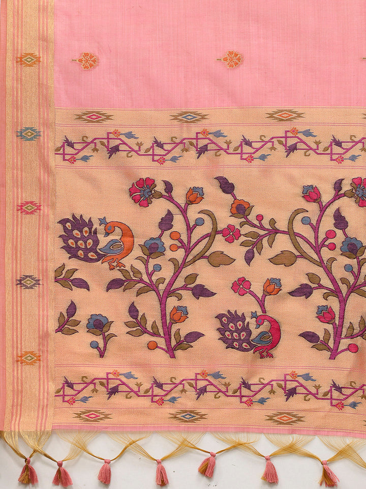 Woven Design Cotton Blend Saree