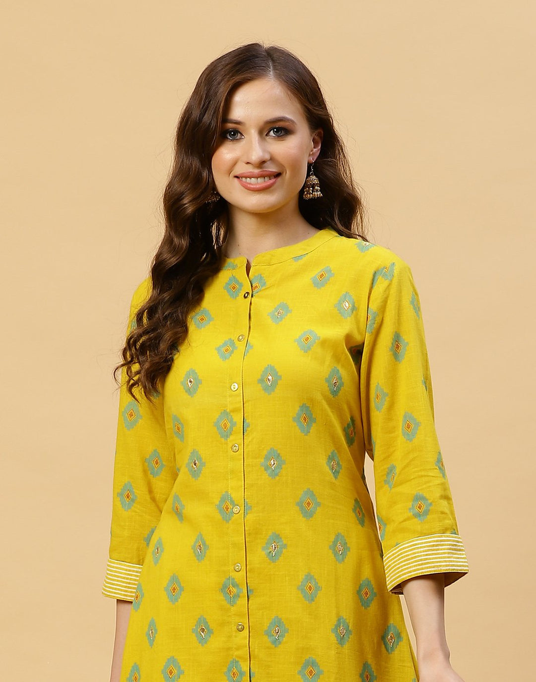 Printed Cotton Anarkali Kurti With Pant
