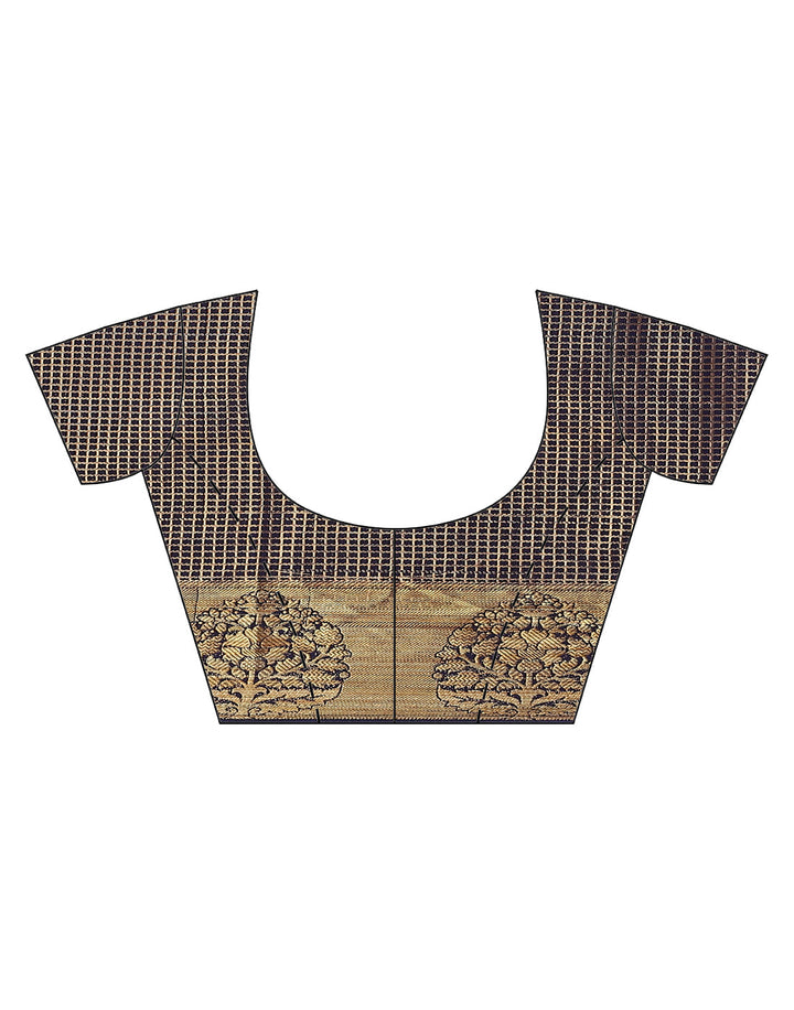 Jacquard Zari Border Art Handloom Woven Saree