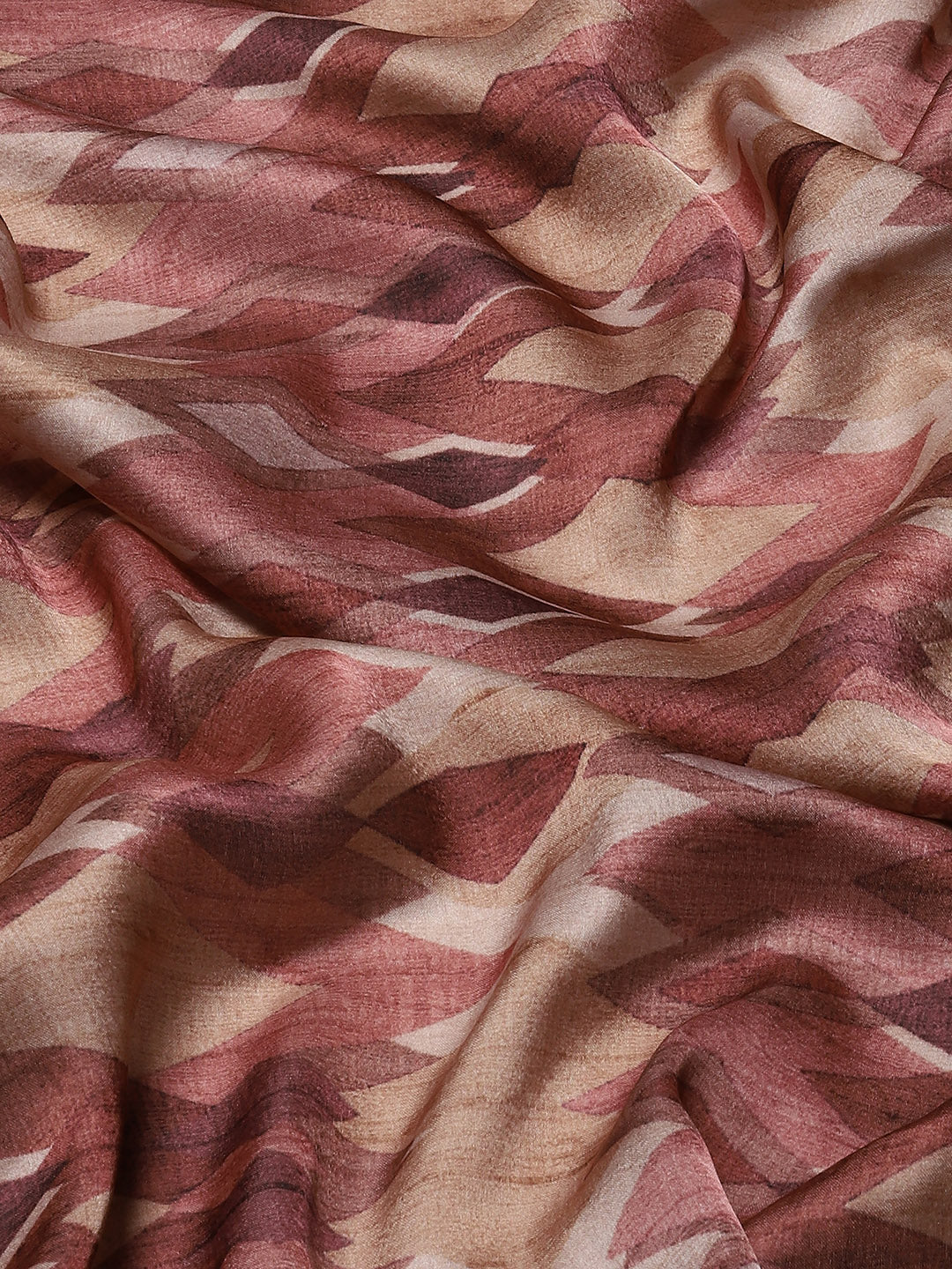 Abstract Digital Printed Satin Saree