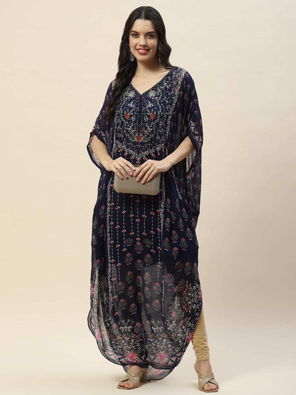 Digital Print Georgette Kaftan Kurta