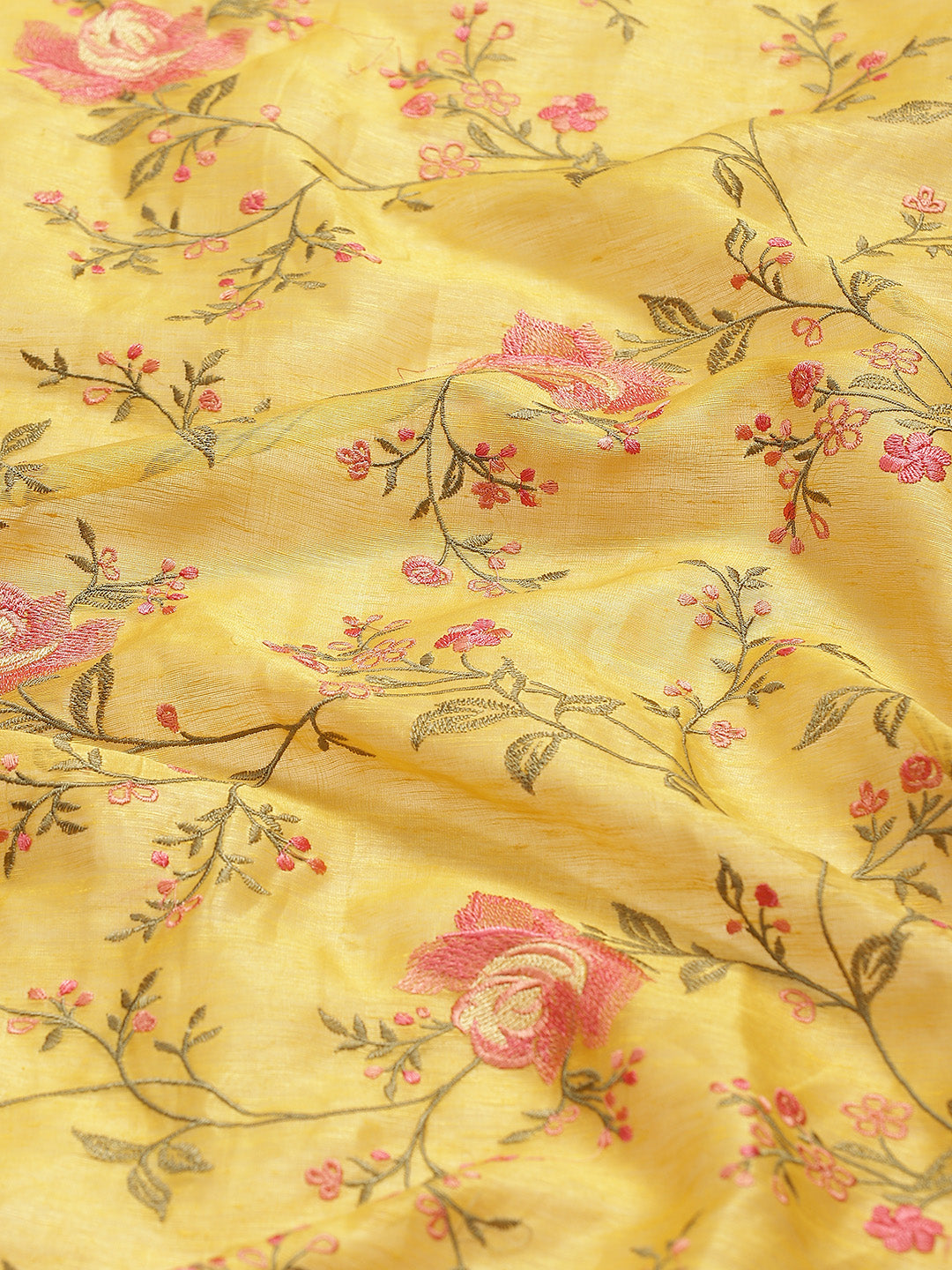 Resham Jaal Embroidered Cotton Saree