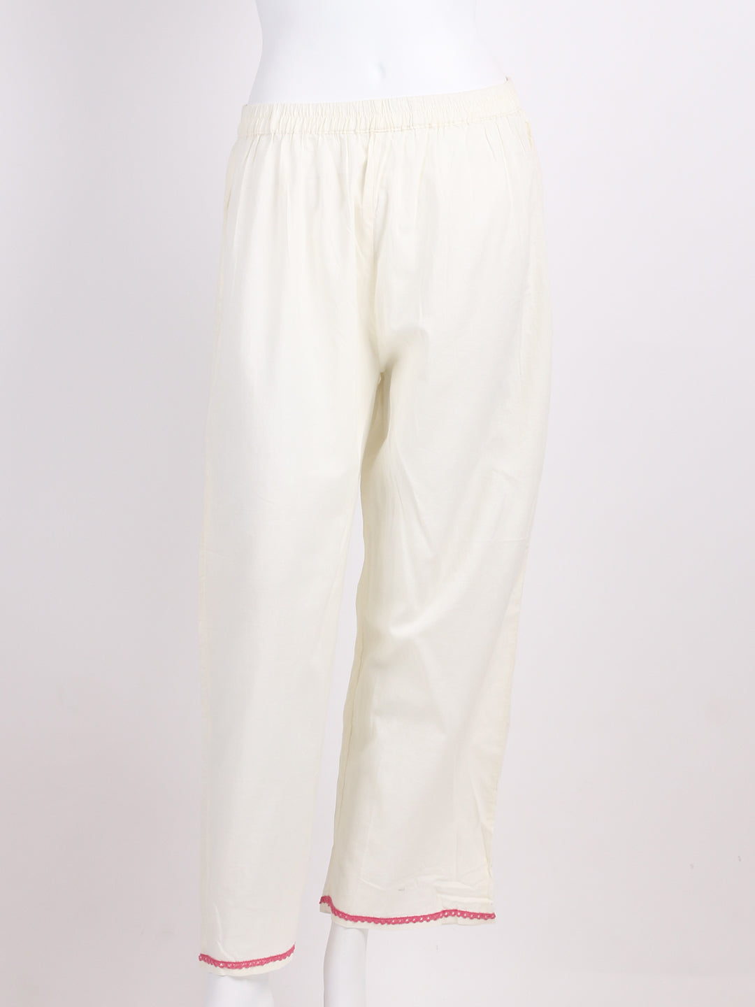Neck Embroidered Cotton Blend Kurta &amp; Pants