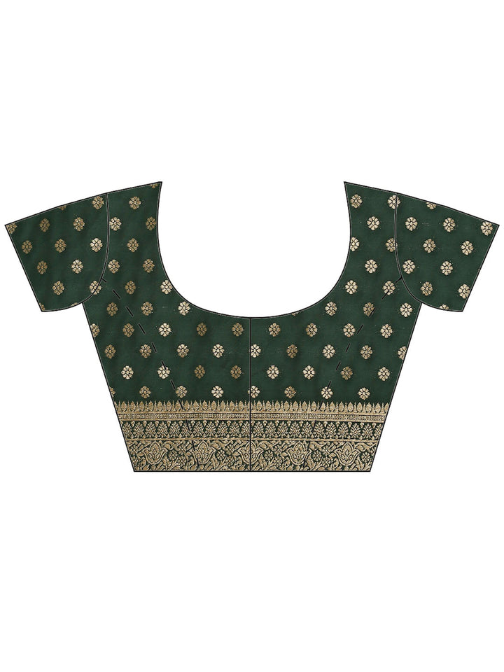 Zari Border Booti Art Handloom Woven Saree