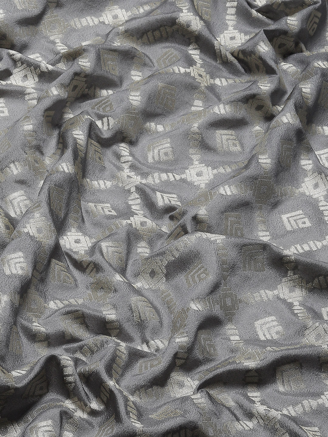 Zari Jaal Crepe Plain Saree
