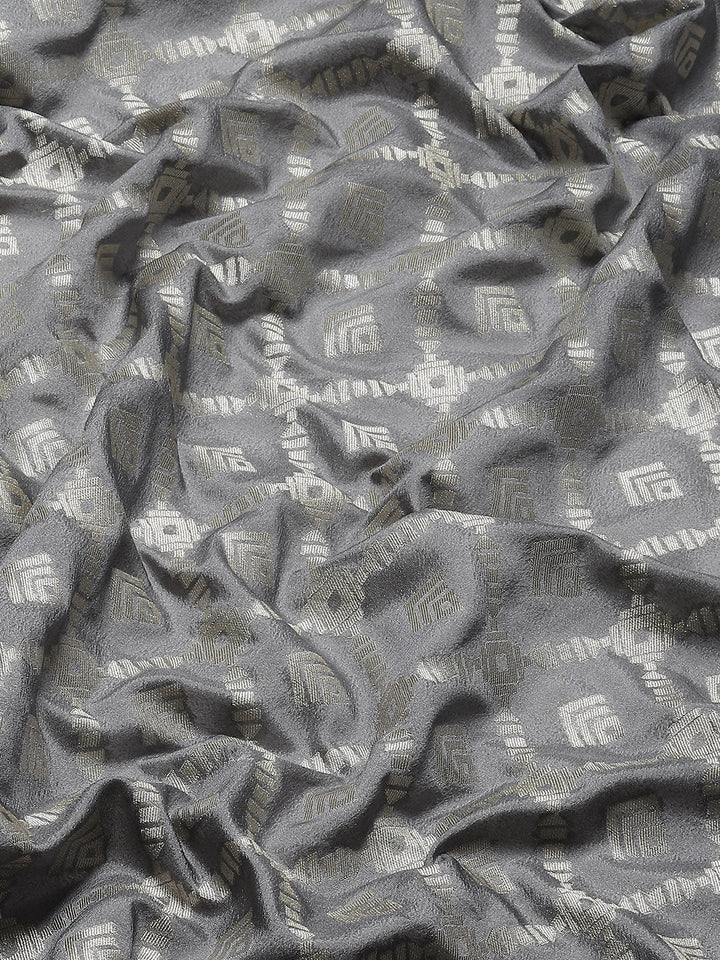 Zari Jaal Crepe Plain Saree