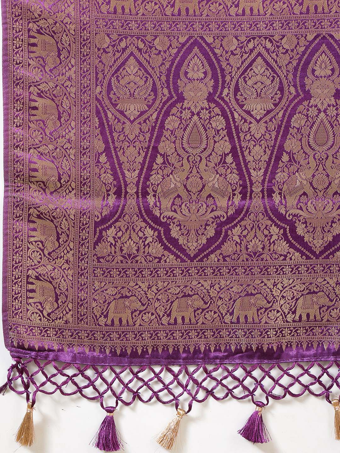 Woven Design Satin Saree