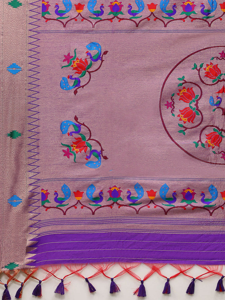 Paithani Woven Design Tussar Saree