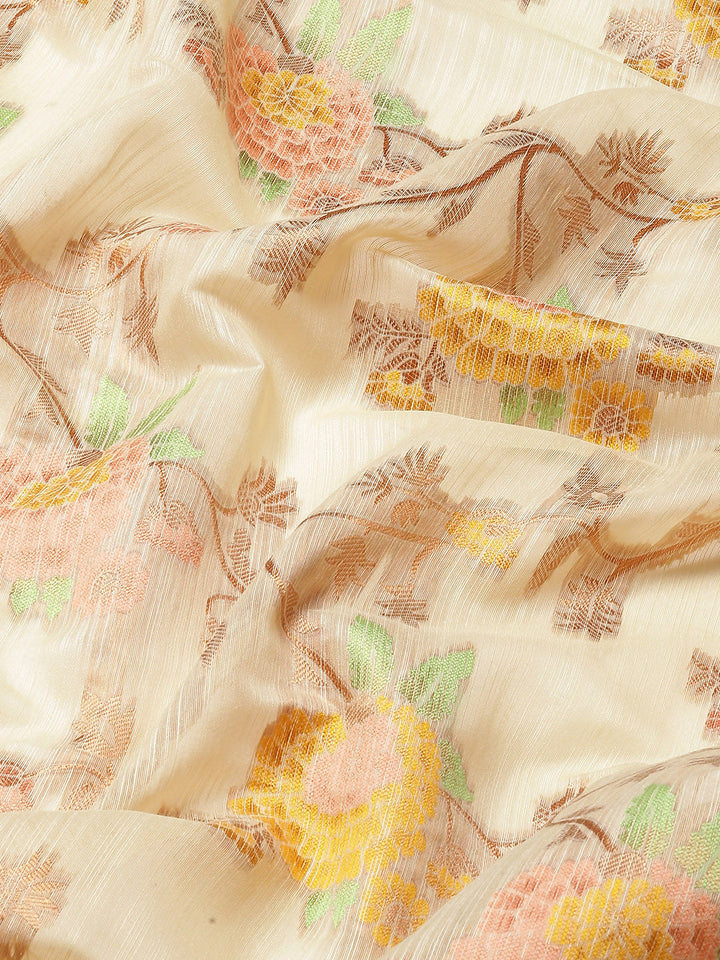 Zari Jaal Woven Cotton Saree