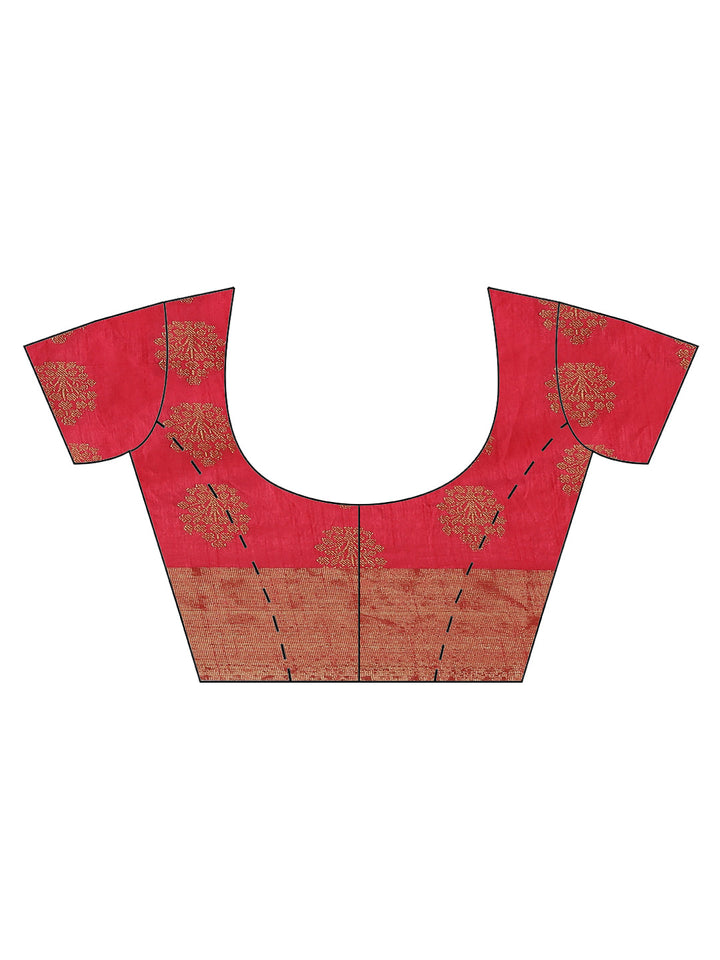 Zari Border Booti Art Handloom Woven Saree