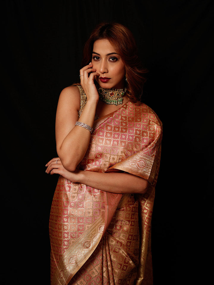 Woven Design Satin Saree