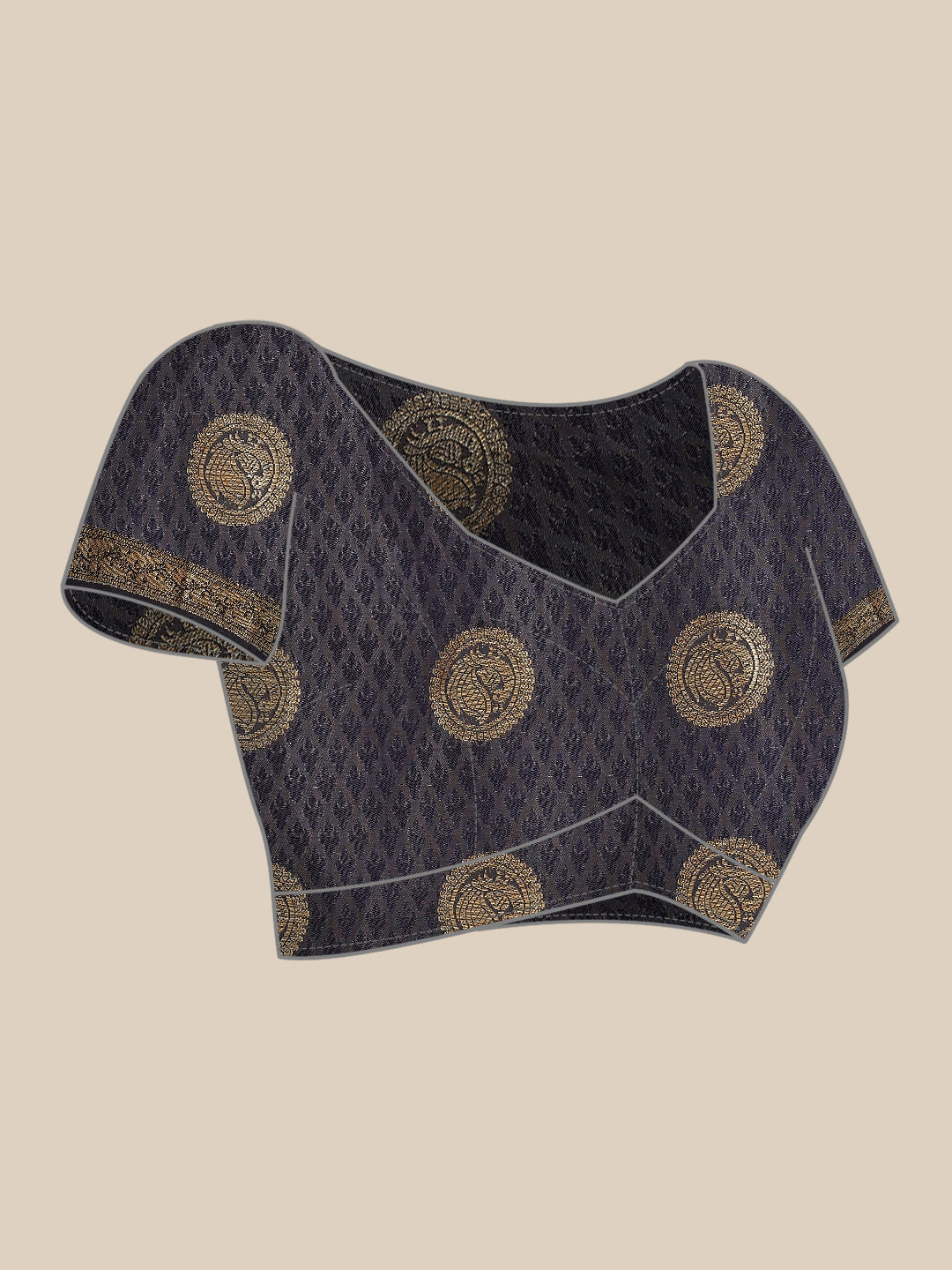 Zari Border Booti Art Handloom Woven Saree