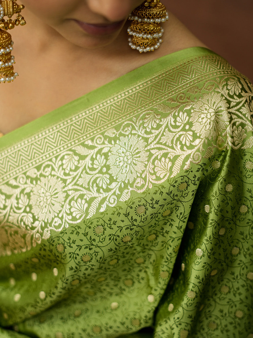 Woven Design Satin Saree