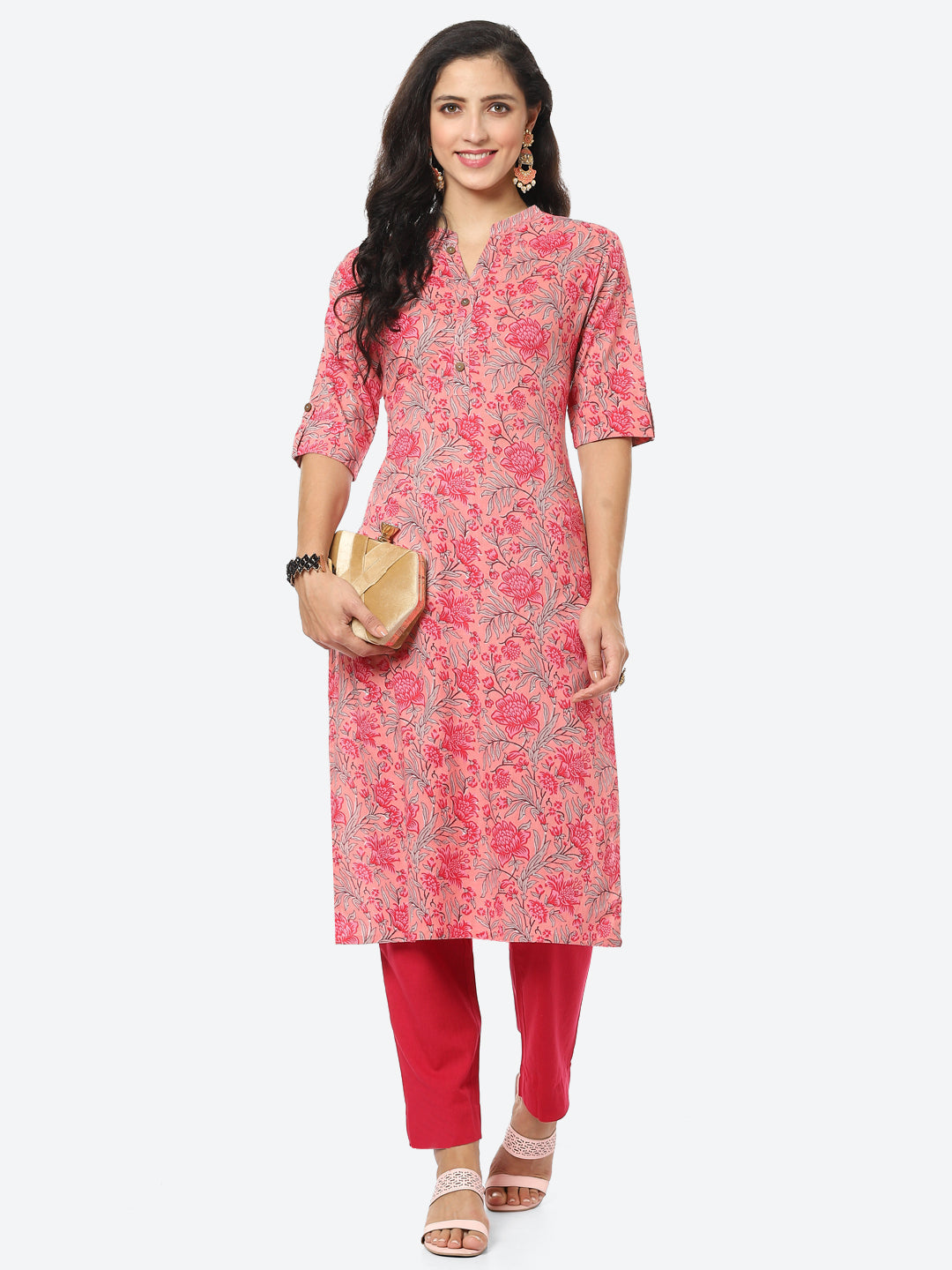 Floral Printed Cotton Kurti