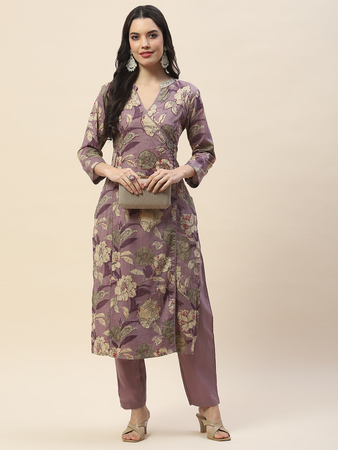 Printed Cotton Kurta With Pants