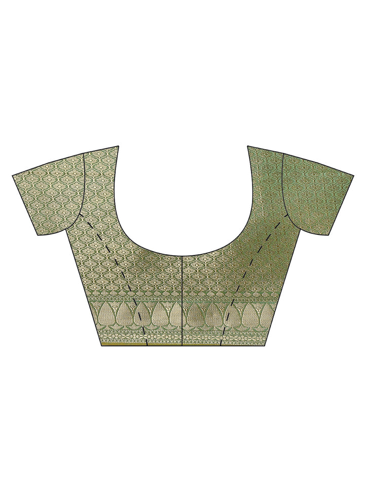 Zari Jaal Banarasi Woven Saree