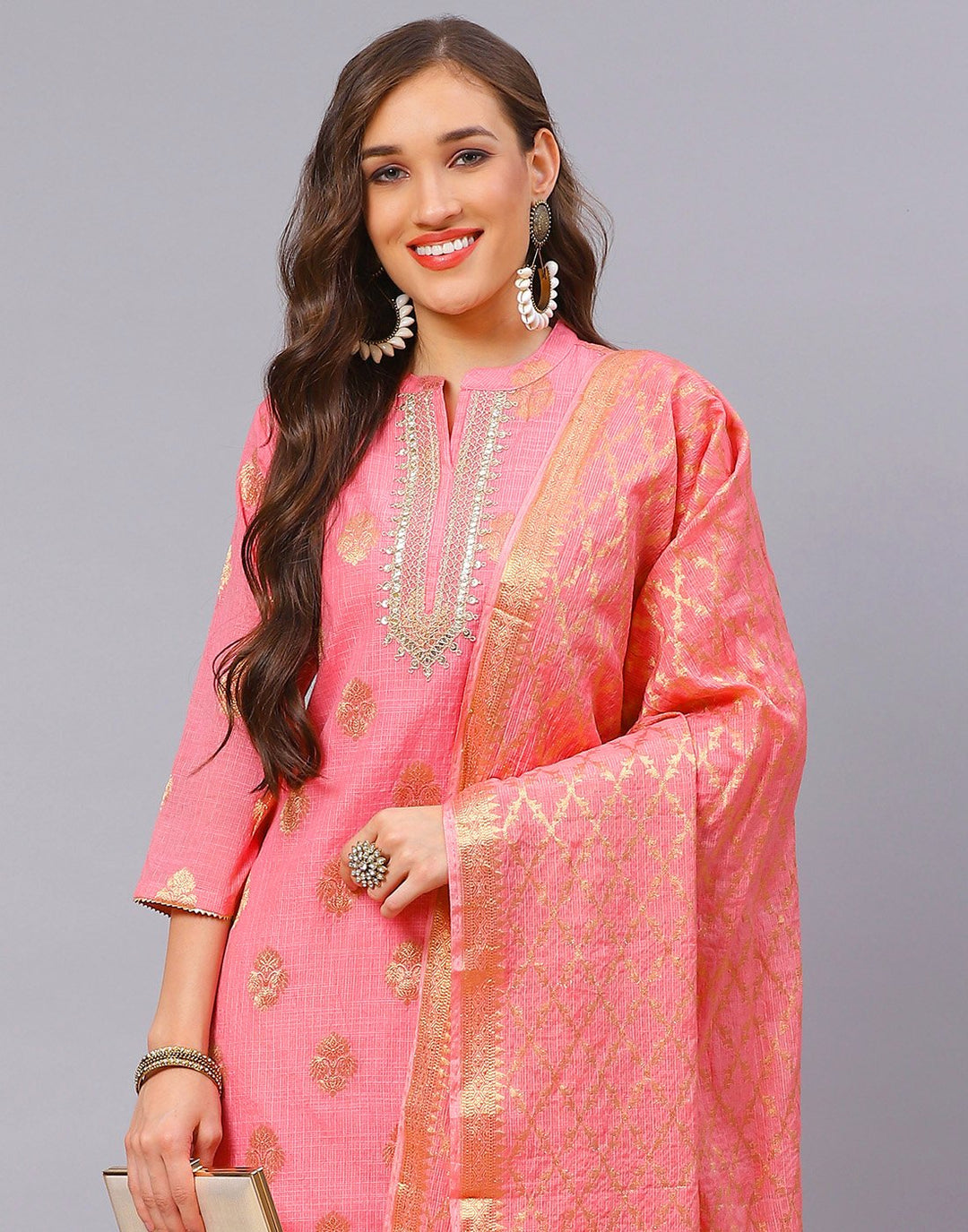 Straight Cotton Printed Salwar Kameez Stitched Suit