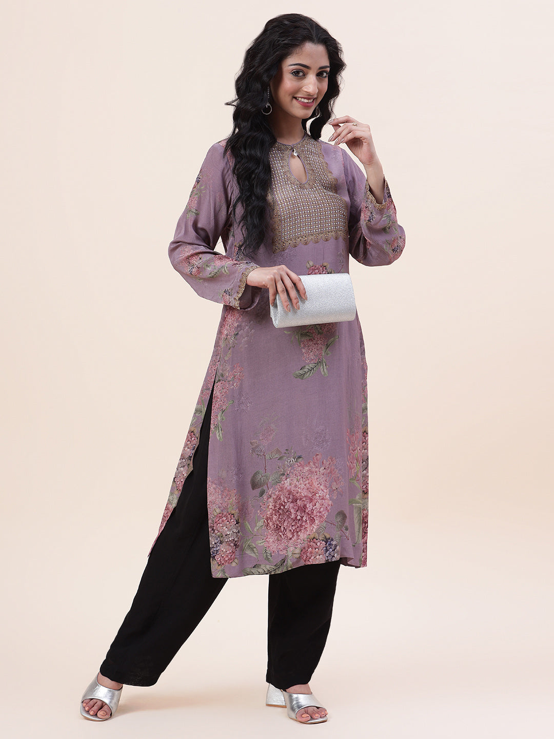 Digital Printed Crepe Kurta
