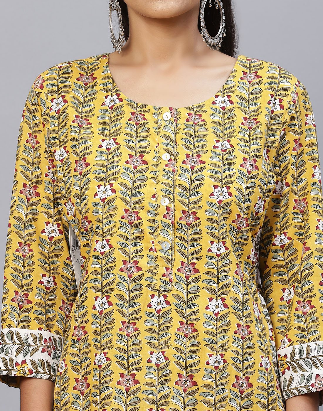 Floral Print Cotton Kurti