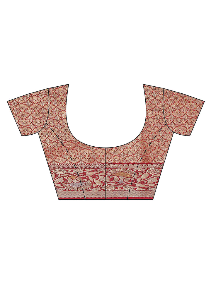 Zari Border Booti Art Handloom Woven Saree