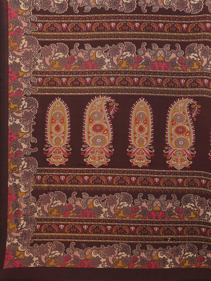 Digital Printed Crepe Saree