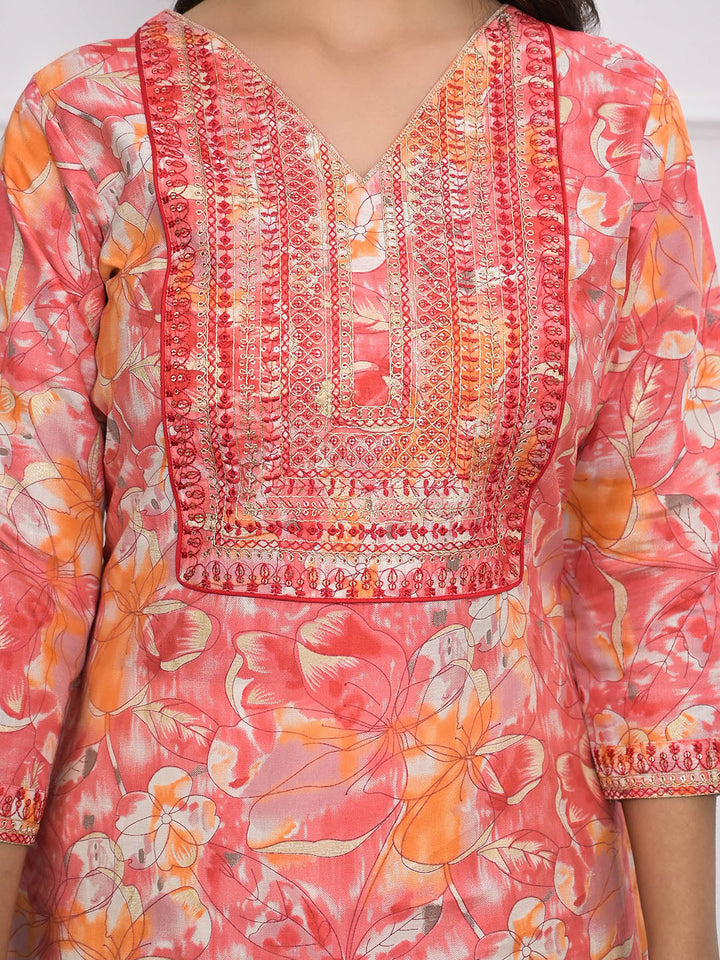 Printed Cotton Blend Kurta