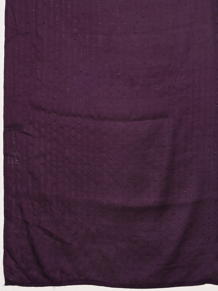 Embroidered Satin Saree