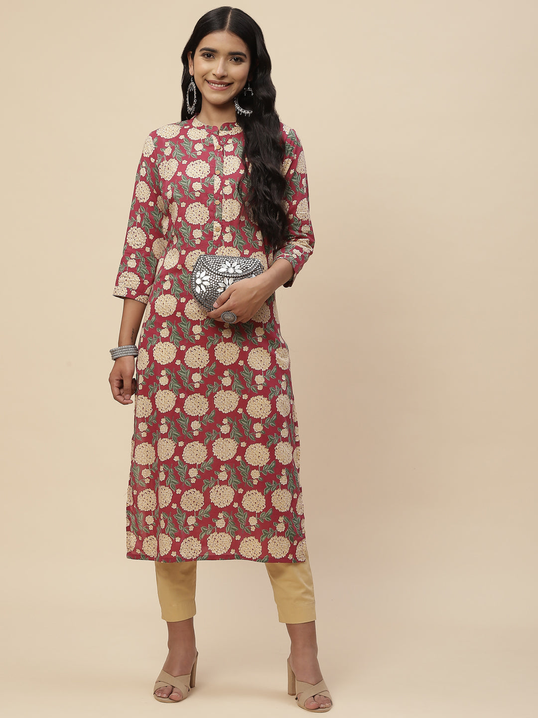 Floral Printed Cotton Kurta