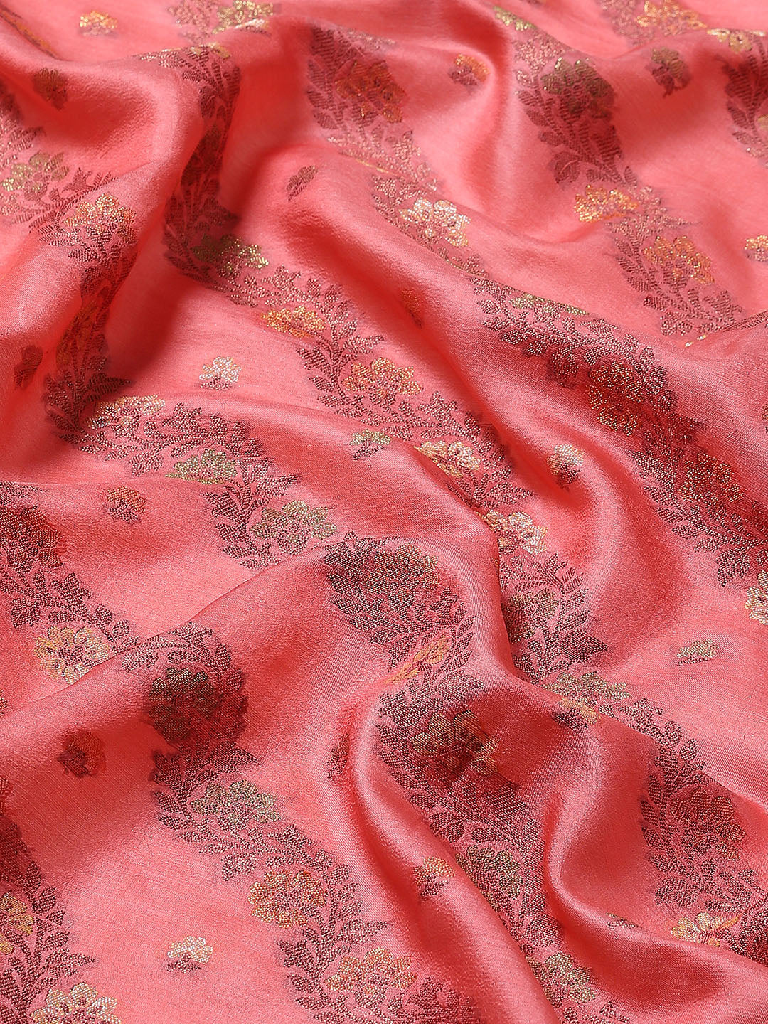 Floral Zari Jaal Tussar Woven Saree