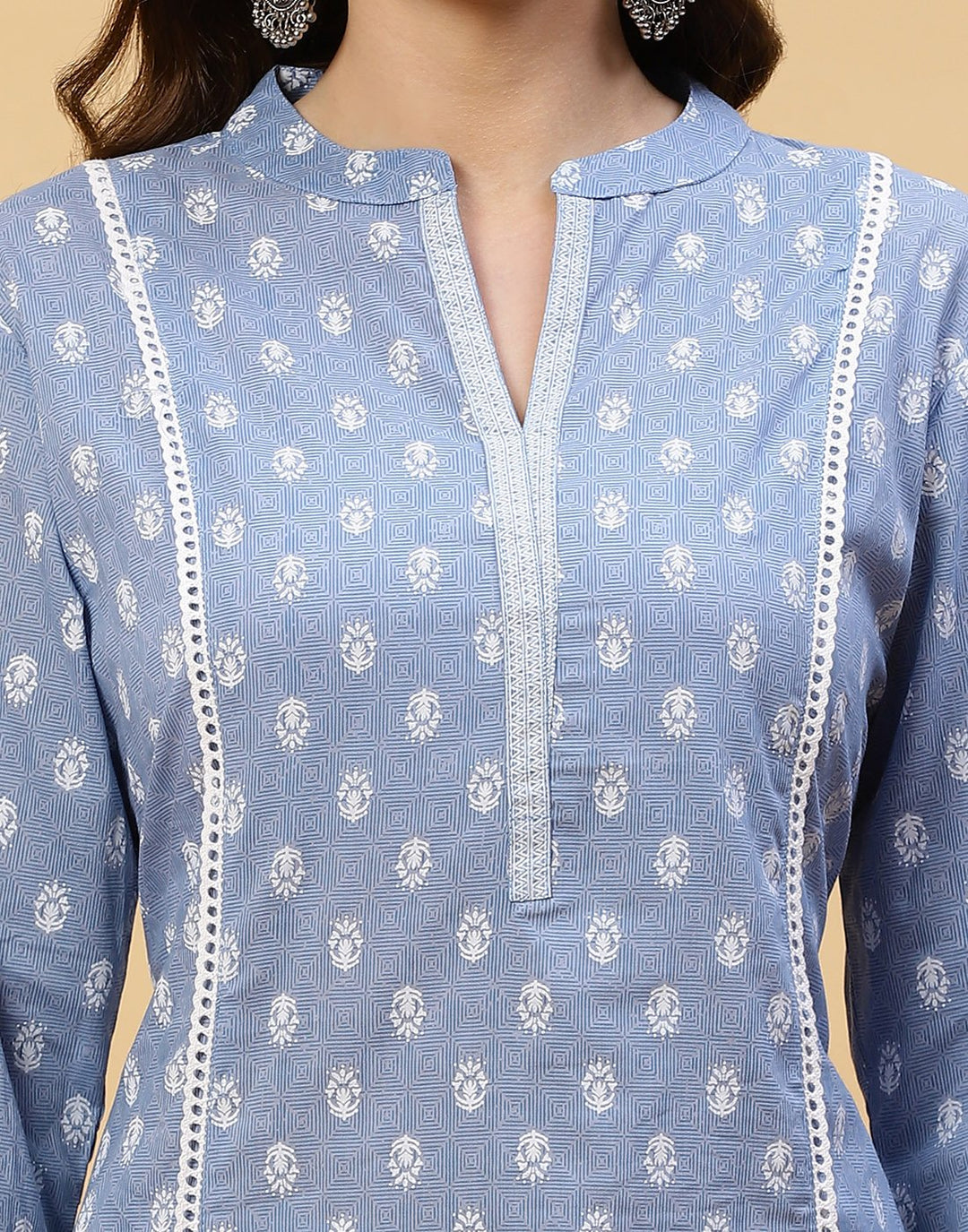 Printed Cotton Kurti With Pant