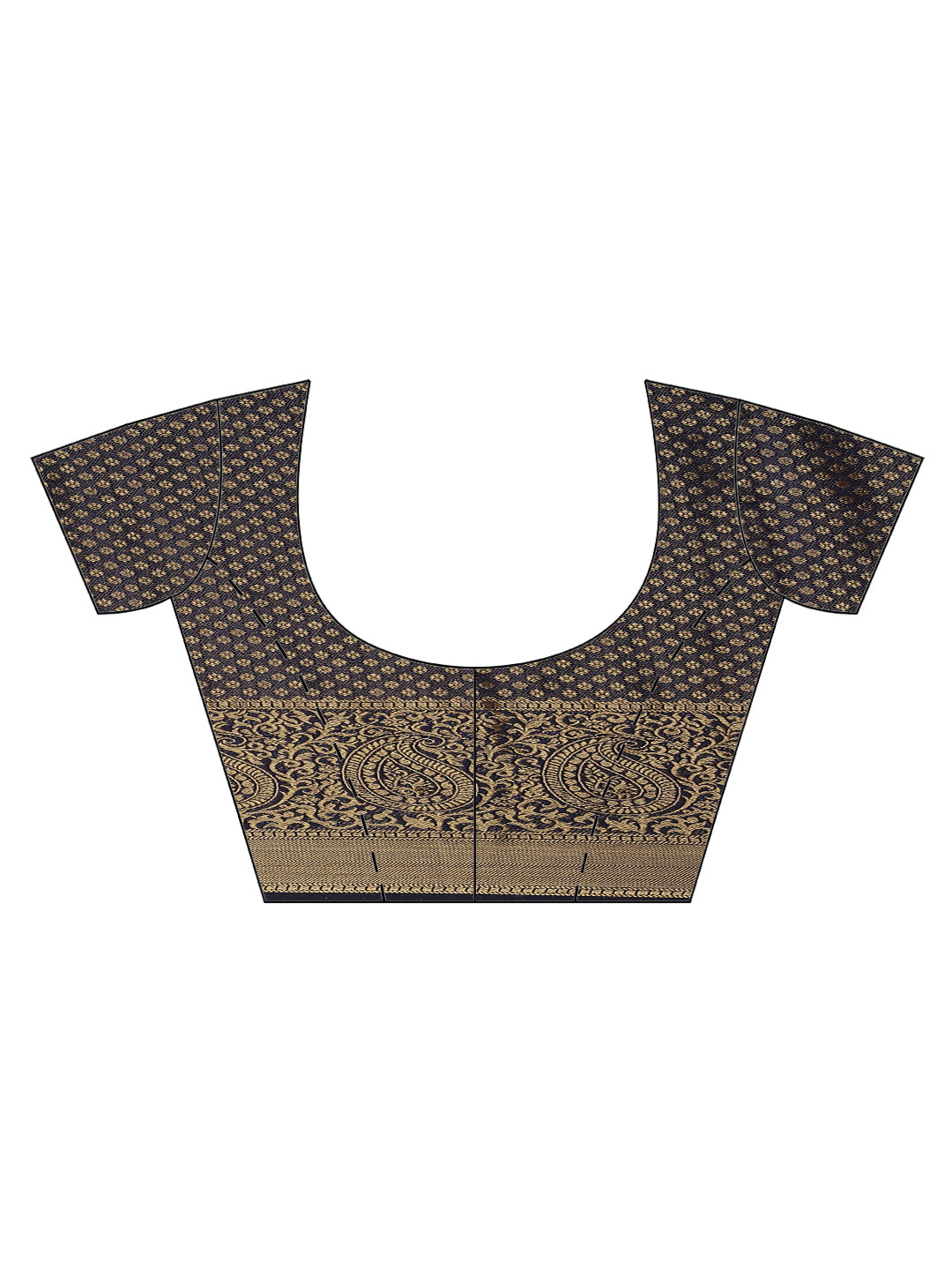 Brocade Zari Booti Art Handloom Woven Saree