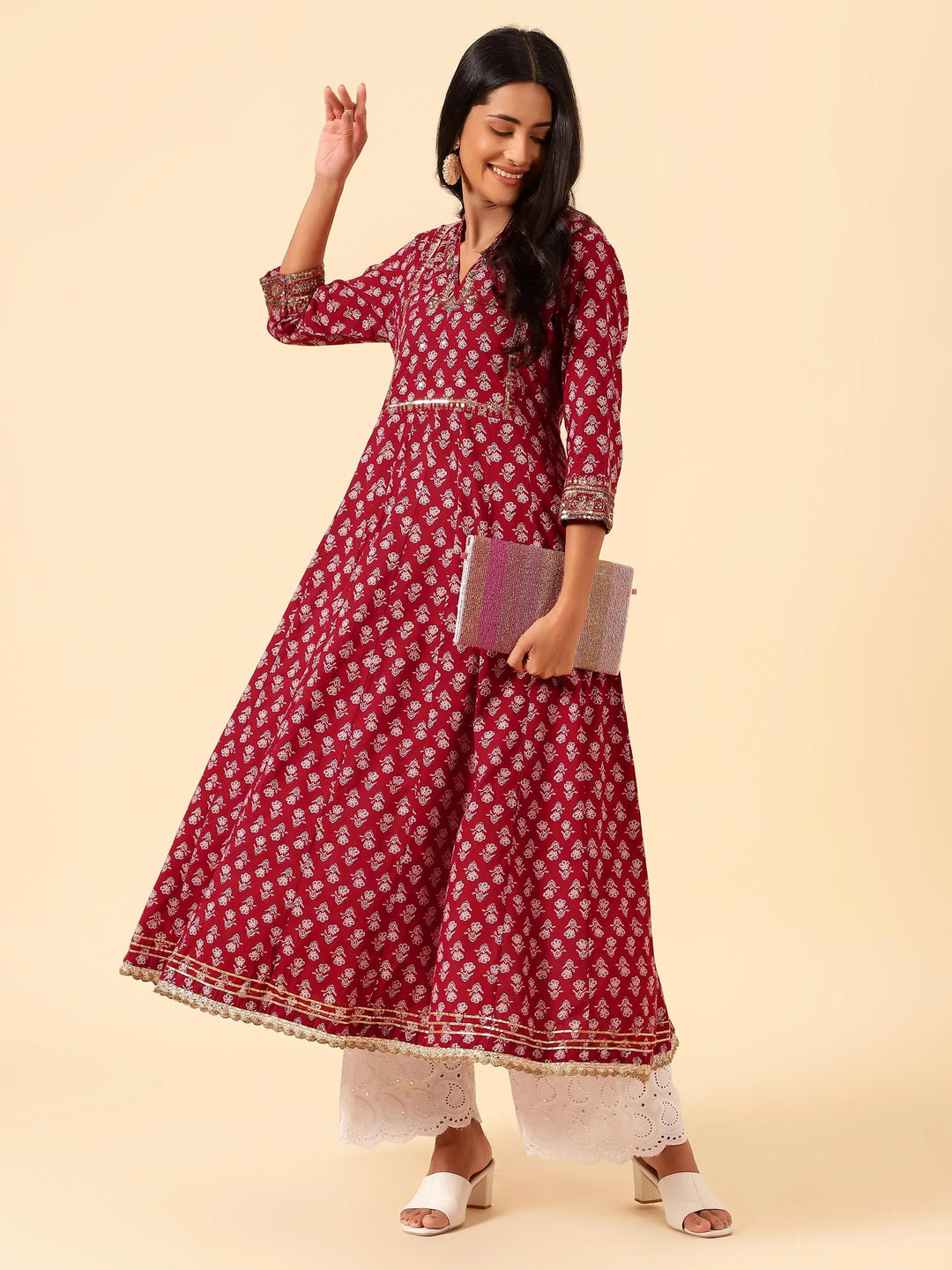 Floral Printed Cotton Kurta