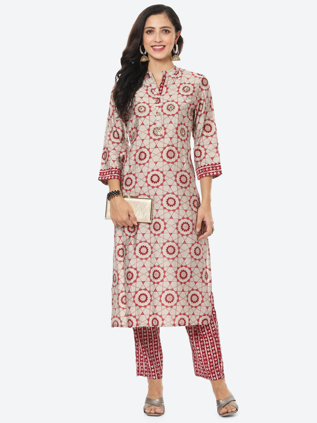 Printed Muslin Kurti With Pant