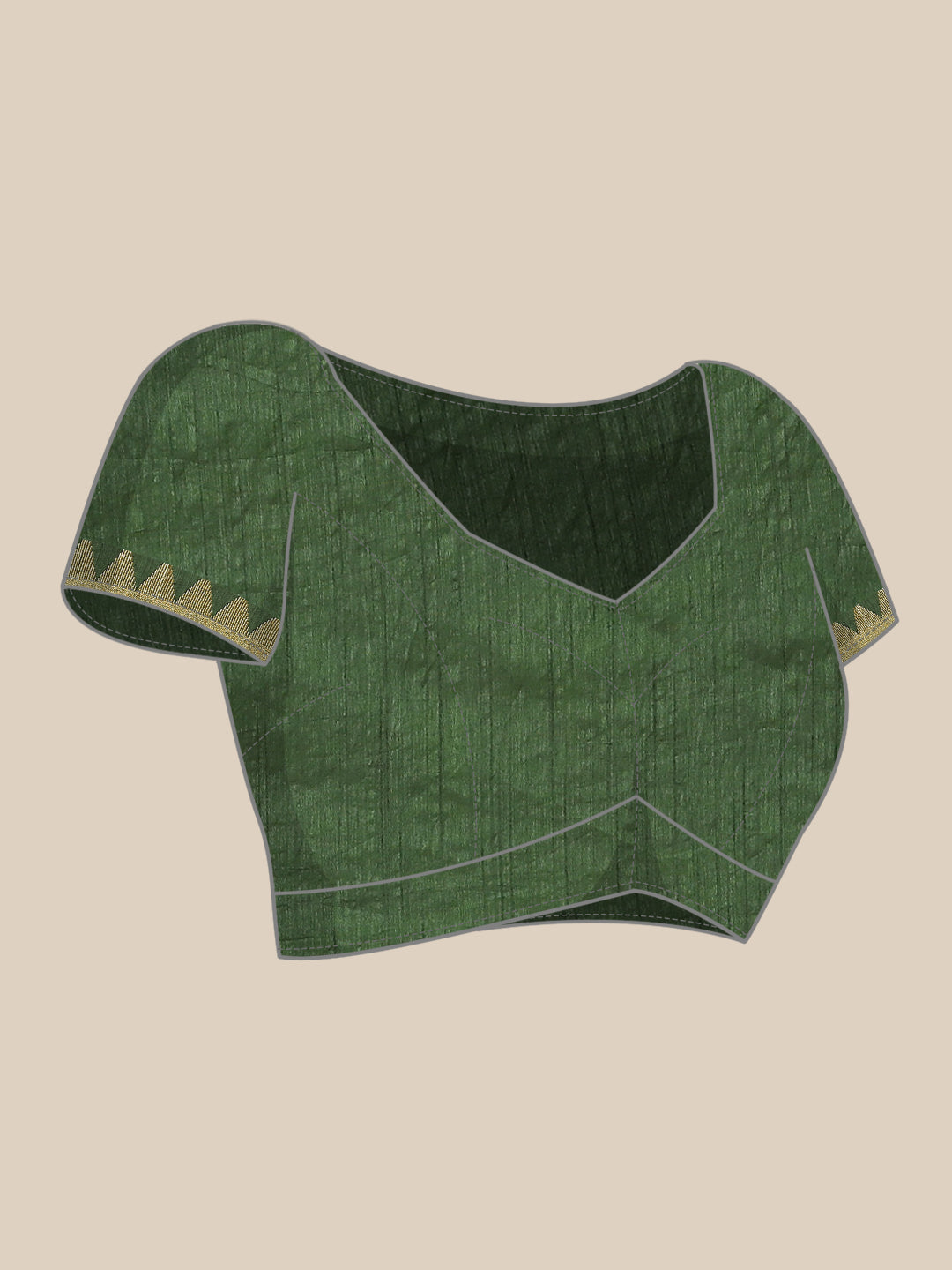Plain Art Handloom Saree with  Temple Border