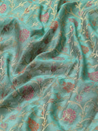 Floral Zari Jaal Cotton Woven Saree