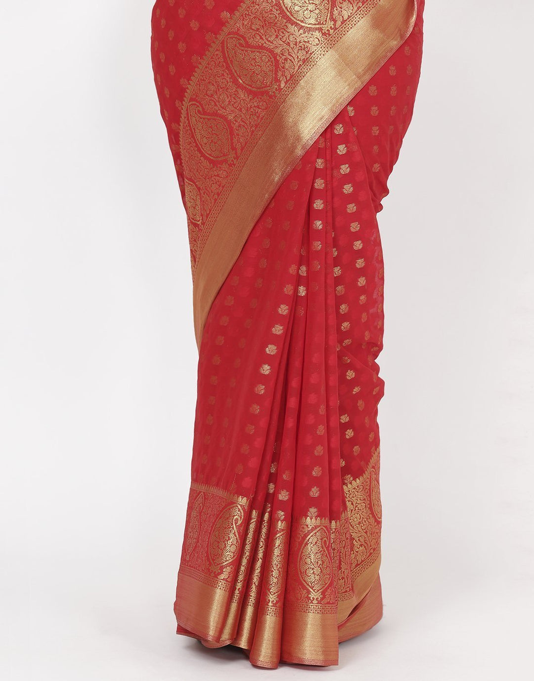 Red Art Chiffon Saree