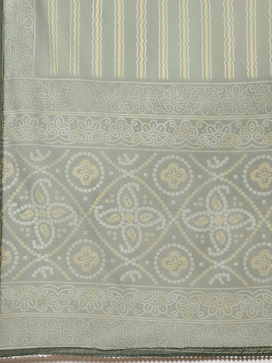 Bandhani Printed Organza Unstitched Suit Piece With Dupatta