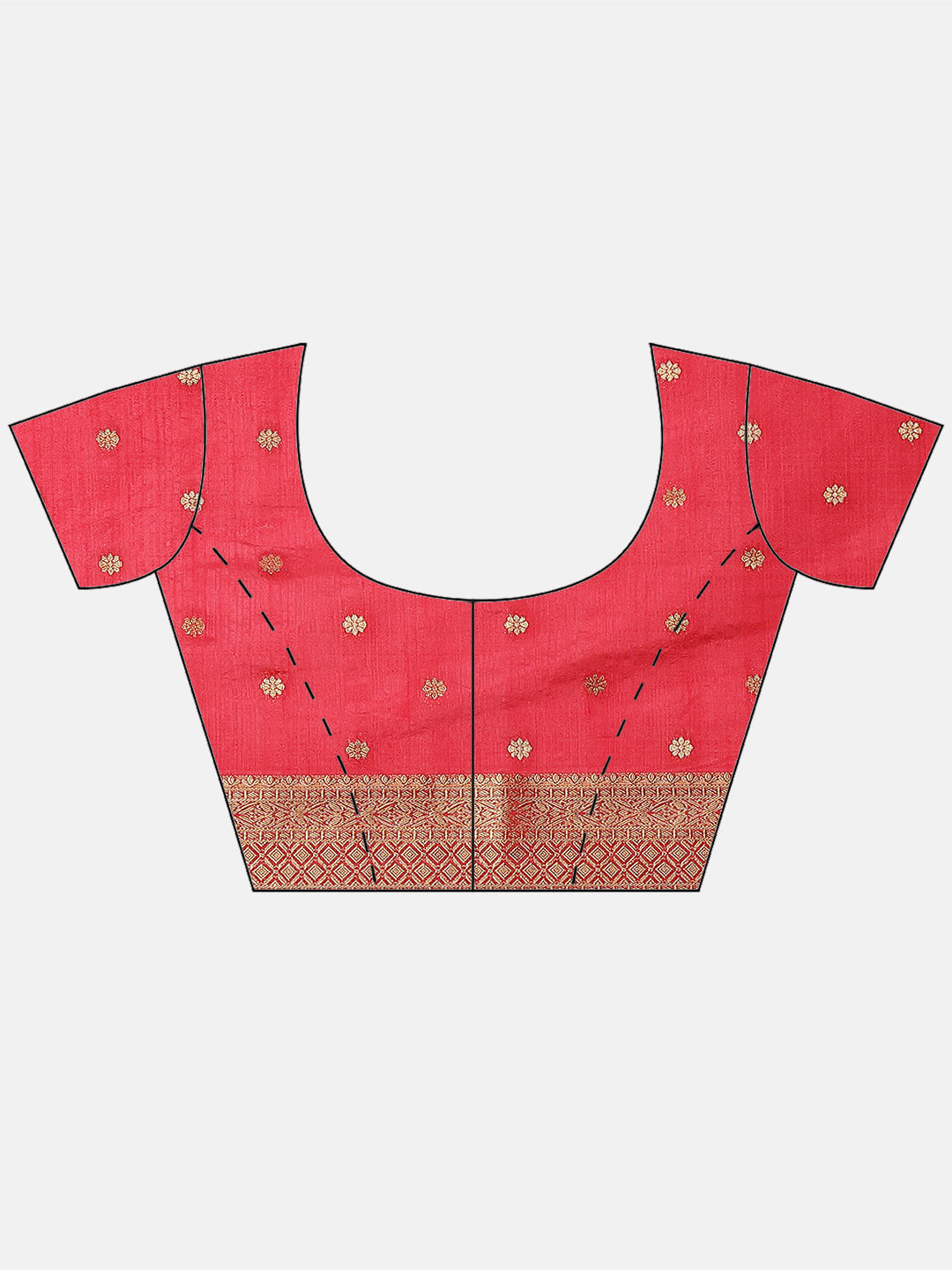Plain Zari Border Handloom Woven Saree