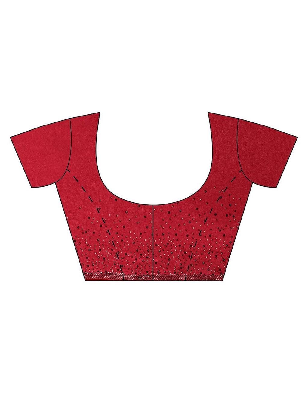 Crepe Embroidery Red Saree