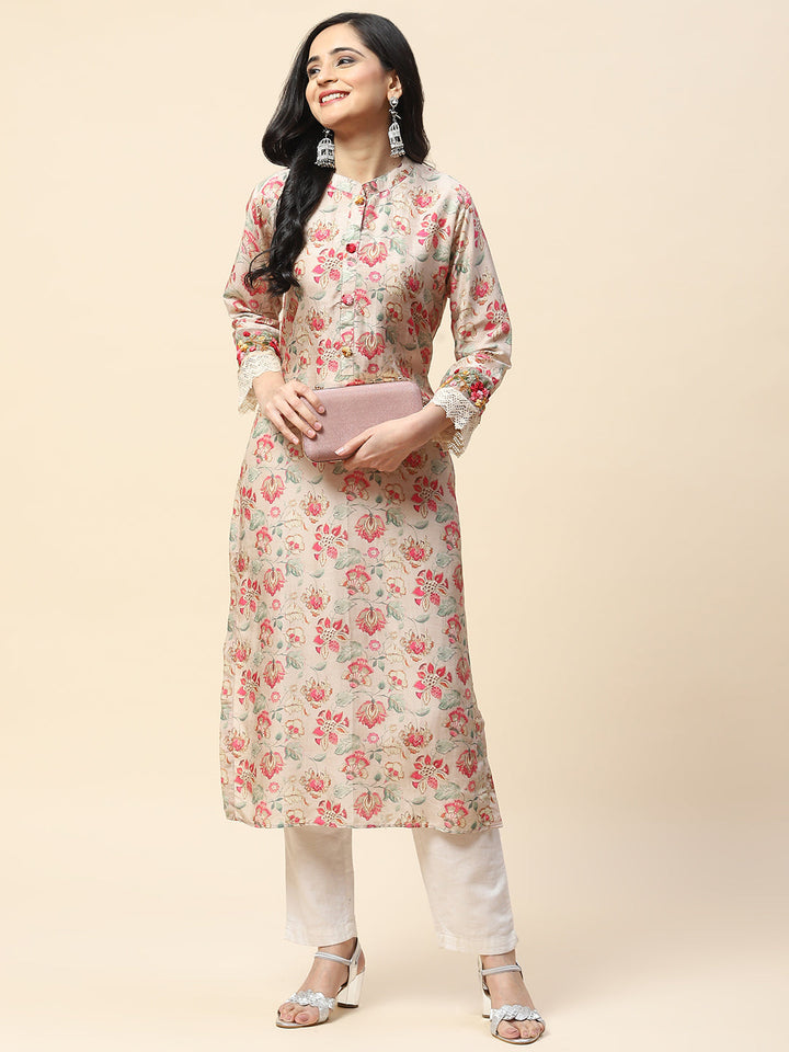 Floral Printed Cotton Kurta