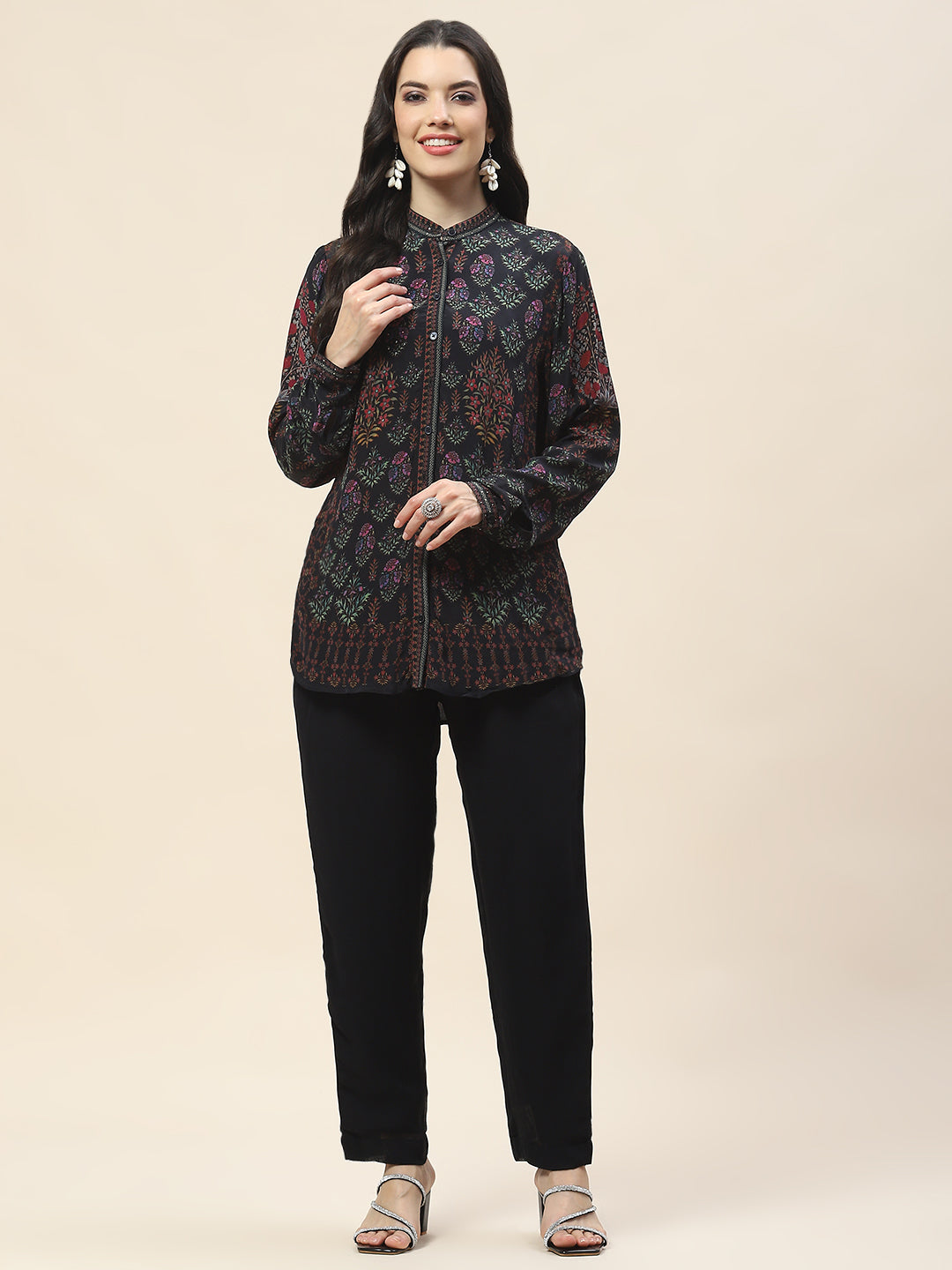 Digital Print Crepe Short Kurta